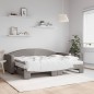 vidaXL Divano Letto Estraibile con Materassi Tortora 80x200 cm Tessuto vidaXL Divano Letto Estraibile con Materassi Tortora 80x200 cm Tessuto