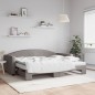 vidaXL Divano Letto Estraibile con Materassi Tortora 90x200 cm Tessuto vidaXL Divano Letto Estraibile con Materassi Tortora 90x200 cm Tessuto