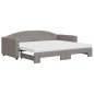 vidaXL Divano Letto Estraibile con Materassi Tortora 90x200 cm Tessuto vidaXL Divano Letto Estraibile con Materassi Tortora 90x200 cm Tessuto
