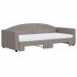 vidaXL Divano Letto Estraibile con Materassi Tortora 90x200 cm Tessuto vidaXL Divano Letto Estraibile con Materassi Tortora 90x200 cm Tessuto