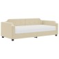 vidaXL Divano Letto con Materasso Crema 100x200 cm in Tessuto vidaXL Divano Letto con Materasso Crema 100x200 cm in Tessuto