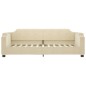 vidaXL Divano Letto con Materasso Crema 80x200 cm in Tessuto