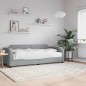 vidaXL Divano Letto con Materasso Grigio Chiaro 90x190 cm in Tessuto vidaXL Divano Letto con Materasso Grigio Chiaro 90x190 cm in Tessuto