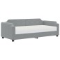 vidaXL Divano Letto con Materasso Grigio Chiaro 90x190 cm in Tessuto vidaXL Divano Letto con Materasso Grigio Chiaro 90x190 cm in Tessuto