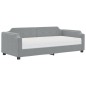 vidaXL Divano Letto con Materasso Grigio Chiaro 100x200 cm in Tessuto