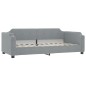 vidaXL Divano Letto con Materasso Grigio Chiaro 100x200 cm in Tessuto