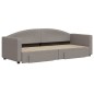 vidaXL Divano Letto Estraibile con Cassetti Tortora 80x200 cm Tessuto vidaXL Divano Letto Estraibile con Cassetti Tortora 80x200 cm Tessuto