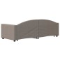 vidaXL Divano Letto Estraibile con Cassetti Tortora 80x200 cm Tessuto vidaXL Divano Letto Estraibile con Cassetti Tortora 80x200 cm Tessuto
