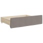 vidaXL Divano Letto Estraibile con Cassetti Tortora 80x200 cm Tessuto vidaXL Divano Letto Estraibile con Cassetti Tortora 80x200 cm Tessuto