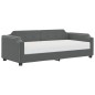 vidaXL Divano Letto con Materasso Grigio Scuro 90x190 cm in Tessuto vidaXL Divano Letto con Materasso Grigio Scuro 90x190 cm in Tessuto