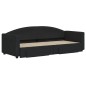 vidaXL Divano Letto Estraibile con Cassetti Nero 80x200 cm in Tessuto vidaXL Divano Letto Estraibile con Cassetti Nero 80x200 cm in Tessuto