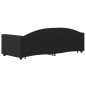 vidaXL Divano Letto Estraibile con Cassetti Nero 80x200 cm in Tessuto vidaXL Divano Letto Estraibile con Cassetti Nero 80x200 cm in Tessuto