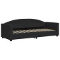 vidaXL Divano Letto Estraibile con Cassetti Nero 80x200 cm in Tessuto vidaXL Divano Letto Estraibile con Cassetti Nero 80x200 cm in Tessuto