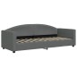 vidaXL Divano Letto Estraibile Cassetti Grigio Scuro 80x200cm Tessuto