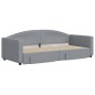 vidaXL Divano Letto Estraibile Cassetti Grigio Chiaro 90x200cm Tessuto vidaXL Divano Letto Estraibile Cassetti Grigio Chiaro 90x200cm Tessuto