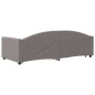 vidaXL Divano Letto Estraibile con Cassetti Tortora 90x200 cm Tessuto vidaXL Divano Letto Estraibile con Cassetti Tortora 90x200 cm Tessuto