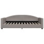 vidaXL Divano Letto Estraibile con Cassetti Tortora 90x200 cm Tessuto vidaXL Divano Letto Estraibile con Cassetti Tortora 90x200 cm Tessuto