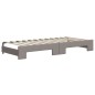 vidaXL Divano Letto Estraibile con Cassetti Tortora 90x200 cm Tessuto vidaXL Divano Letto Estraibile con Cassetti Tortora 90x200 cm Tessuto