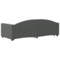 vidaXL Divano Letto Estraibile Cassetti Grigio Scuro 90x200cm Tessuto