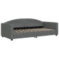 vidaXL Divano Letto Estraibile Cassetti Grigio Scuro 90x200cm Tessuto