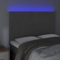 Testiera a LED Grigio Scuro 144x5x118/128cm in Velluto Testiera a LED Grigio Scuro 144x5x118/128cm in Velluto
