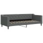 vidaXL Divano Letto Estraibile Cassetti Grigio Scuro 80x200cm Tessuto vidaXL Divano Letto Estraibile Cassetti Grigio Scuro 80x200cm Tessuto