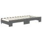 vidaXL Divano Letto Estraibile Cassetti Grigio Scuro 80x200cm Tessuto vidaXL Divano Letto Estraibile Cassetti Grigio Scuro 80x200cm Tessuto