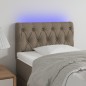 Testiera a LED Tortora 80x7x78/88 cm in Tessuto Testiera a LED Tortora 80x7x78/88 cm in Tessuto
