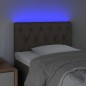 Testiera a LED Tortora 80x7x78/88 cm in Tessuto Testiera a LED Tortora 80x7x78/88 cm in Tessuto