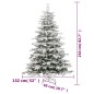 vidaXL Albero Natale Artificiale Incernierato con Neve Fioccata 210 cm vidaXL Albero Natale Artificiale Incernierato con Neve Fioccata 210 cm