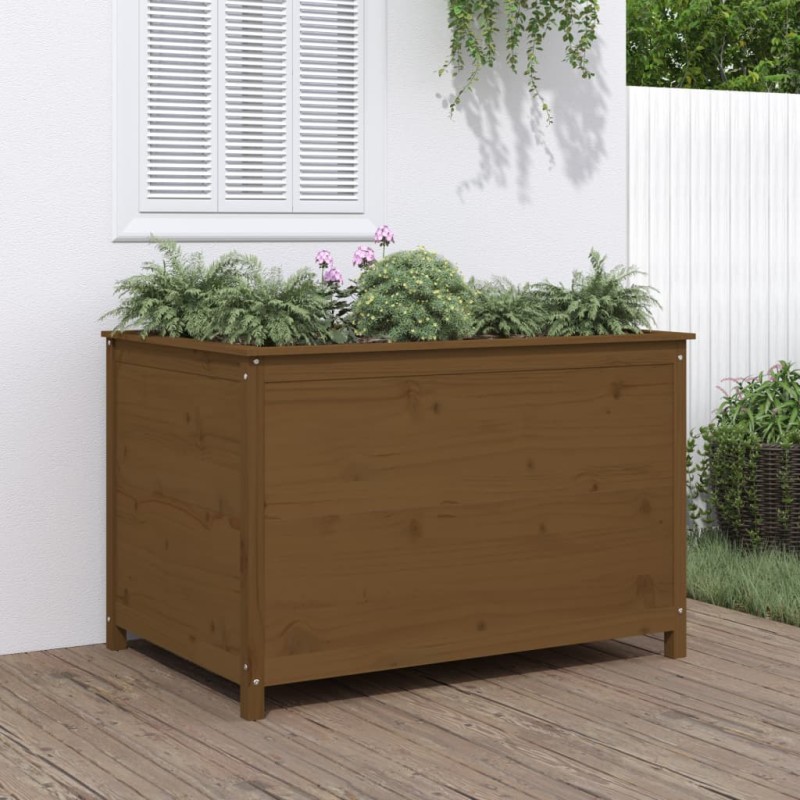 vidaXL Fioriera Rialzata Giardino Miele 119,5x82,5x78cm Massello Pino vidaXL Fioriera Rialzata Giardino Miele 119,5x82,5x78cm Massello Pino