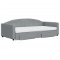 vidaXL Divano Letto Estraibile Cassetti Grigio Chiaro 100x200 Tessuto vidaXL Divano Letto Estraibile Cassetti Grigio Chiaro 100x200 Tessuto