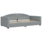 vidaXL Divano Letto Estraibile Cassetti Grigio Chiaro 100x200 Tessuto vidaXL Divano Letto Estraibile Cassetti Grigio Chiaro 100x200 Tessuto