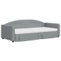 vidaXL Divano Letto Estraibile Cassetti Grigio Chiaro 90x200cm Tessuto