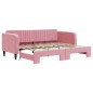 vidaXL Divano Letto con Letto Estraibile Rosa 90x200 cm in Velluto vidaXL Divano Letto con Letto Estraibile Rosa 90x200 cm in Velluto