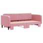 vidaXL Divano Letto con Letto Estraibile Rosa 90x200 cm in Velluto vidaXL Divano Letto con Letto Estraibile Rosa 90x200 cm in Velluto