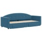 vidaXL Divano Letto Estraibile con Cassetti Blu 80x200 cm Velluto