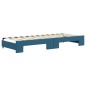 vidaXL Divano Letto Estraibile con Cassetti Blu 80x200 cm Velluto