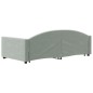 vidaXL Divano Letto Estraibile Cassetti Grigio Chiaro 90x200cm Velluto vidaXL Divano Letto Estraibile Cassetti Grigio Chiaro 90x200cm Velluto