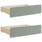vidaXL Divano Letto Estraibile Cassetti Grigio Chiaro 90x200cm Velluto vidaXL Divano Letto Estraibile Cassetti Grigio Chiaro 90x200cm Velluto