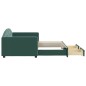 vidaXL Divano Letto Estraibile Cassetti Verde Scuro 90x200cm Velluto vidaXL Divano Letto Estraibile Cassetti Verde Scuro 90x200cm Velluto