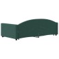 vidaXL Divano Letto Estraibile Cassetti Verde Scuro 90x200cm Velluto vidaXL Divano Letto Estraibile Cassetti Verde Scuro 90x200cm Velluto
