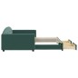 vidaXL Divano Letto Estraibile Cassetti Verde Scuro 100x200cm Velluto vidaXL Divano Letto Estraibile Cassetti Verde Scuro 100x200cm Velluto