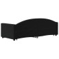 vidaXL Divano Letto Estraibile con Cassetti Nero 80x200 cm in Velluto vidaXL Divano Letto Estraibile con Cassetti Nero 80x200 cm in Velluto