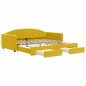 vidaXL Divano Letto Estraibile con Cassetti Giallo 100x200cm Velluto vidaXL Divano Letto Estraibile con Cassetti Giallo 100x200cm Velluto
