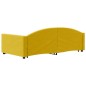 vidaXL Divano Letto Estraibile con Cassetti Giallo 100x200cm Velluto vidaXL Divano Letto Estraibile con Cassetti Giallo 100x200cm Velluto