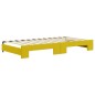 vidaXL Divano Letto Estraibile con Cassetti Giallo 100x200cm Velluto vidaXL Divano Letto Estraibile con Cassetti Giallo 100x200cm Velluto