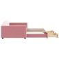 vidaXL Divano Letto Estraibile con Cassetti Rosa 100x200 cm Velluto vidaXL Divano Letto Estraibile con Cassetti Rosa 100x200 cm Velluto