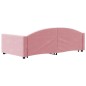 vidaXL Divano Letto Estraibile con Cassetti Rosa 100x200 cm Velluto vidaXL Divano Letto Estraibile con Cassetti Rosa 100x200 cm Velluto
