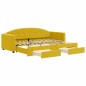 vidaXL Divano Letto Estraibile con Cassetti Giallo 80x200cm in Velluto vidaXL Divano Letto Estraibile con Cassetti Giallo 80x200cm in Velluto